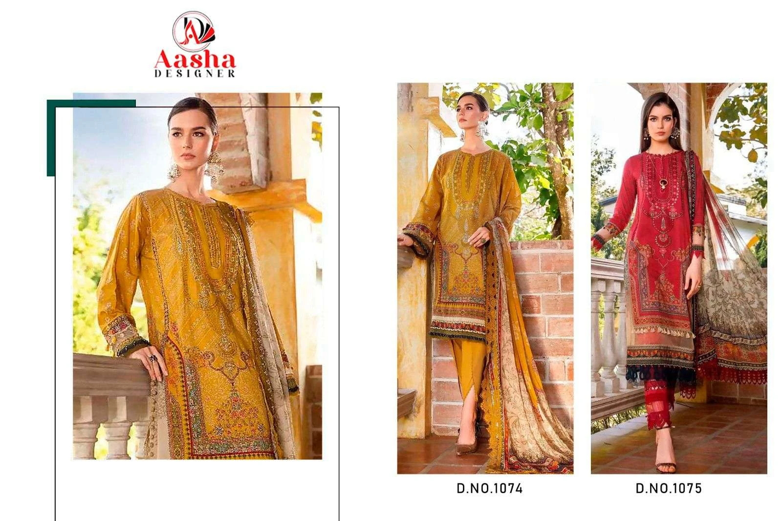 Aasha Designer Design No - 1074-1075