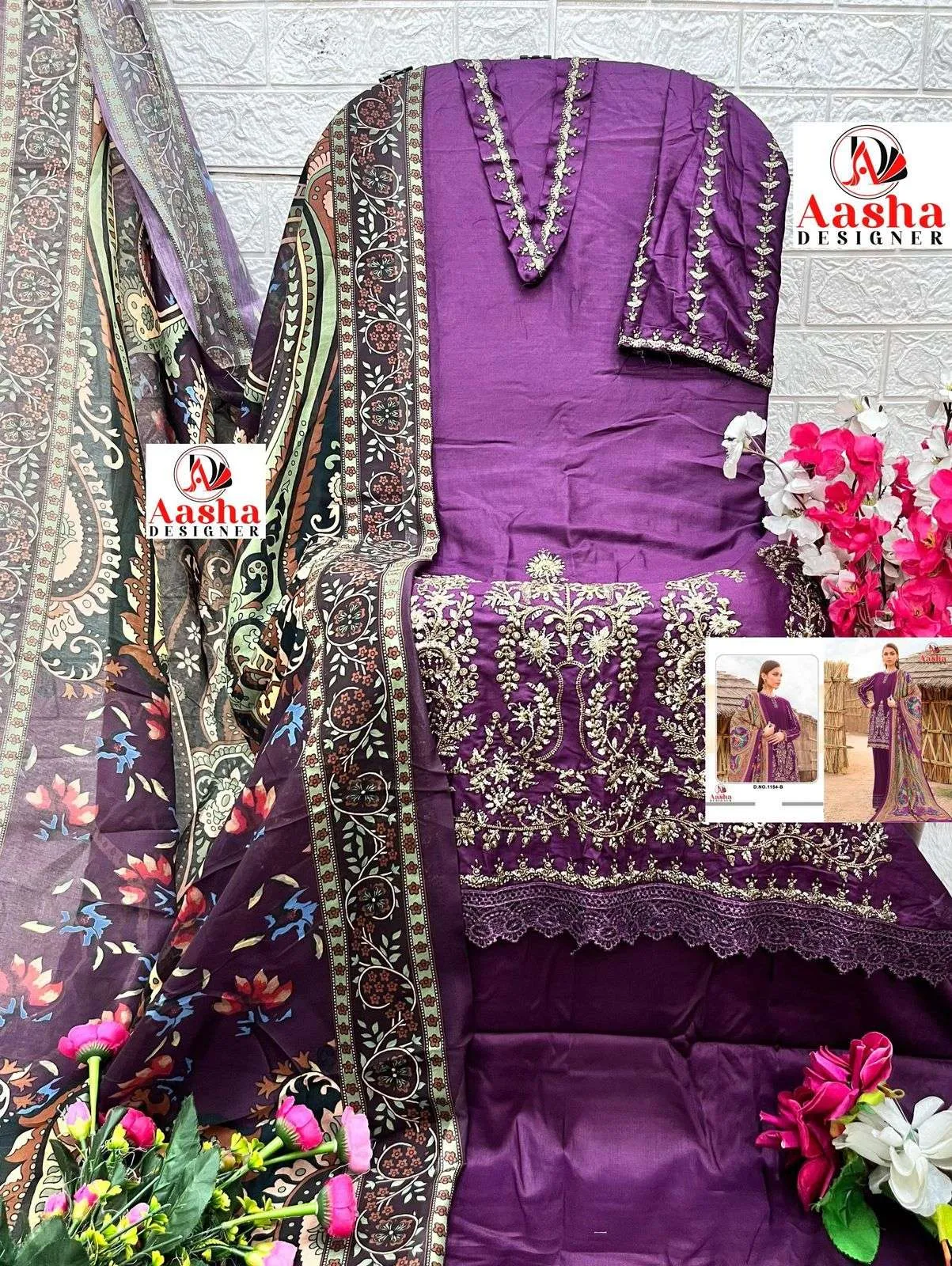 Aasha Designer Design No - 1154 Bcd