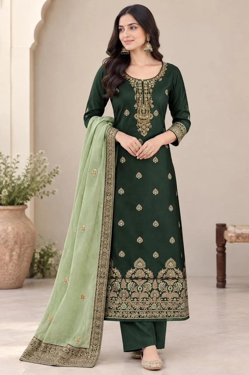 Alisa Sahir Satin Georgette Colorful