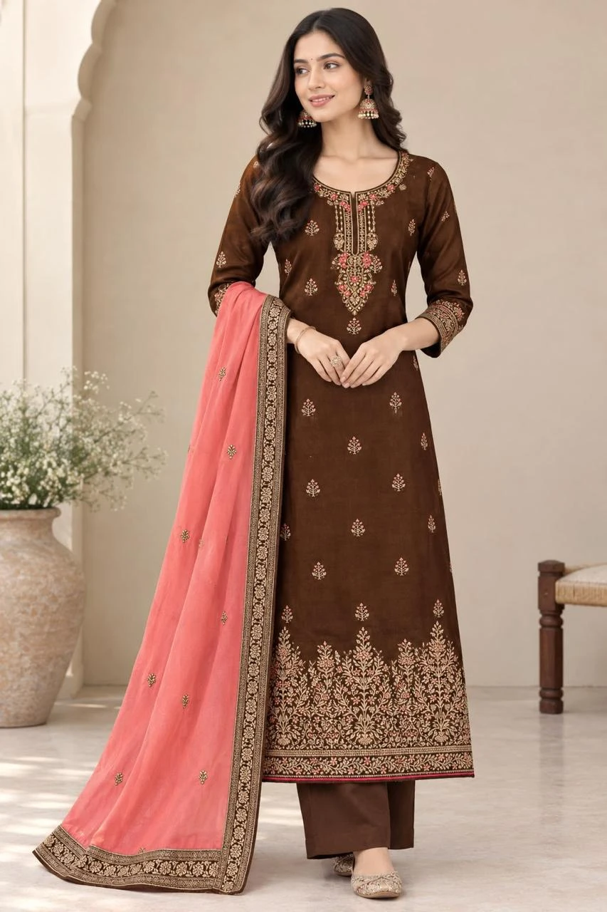 Alisa Sahir Satin Georgette Colorful