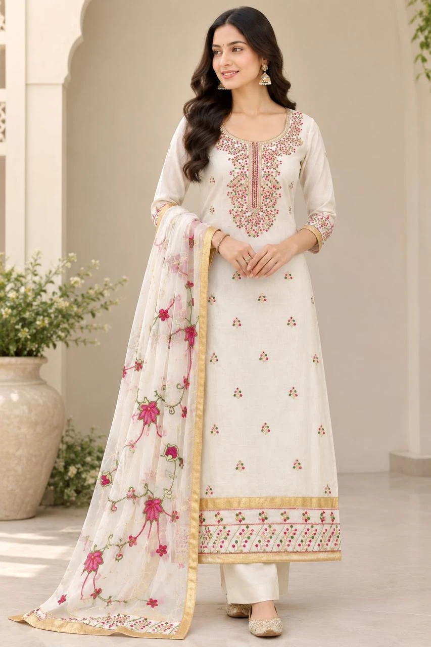Alisa Sahir Satin Georgette Colorful