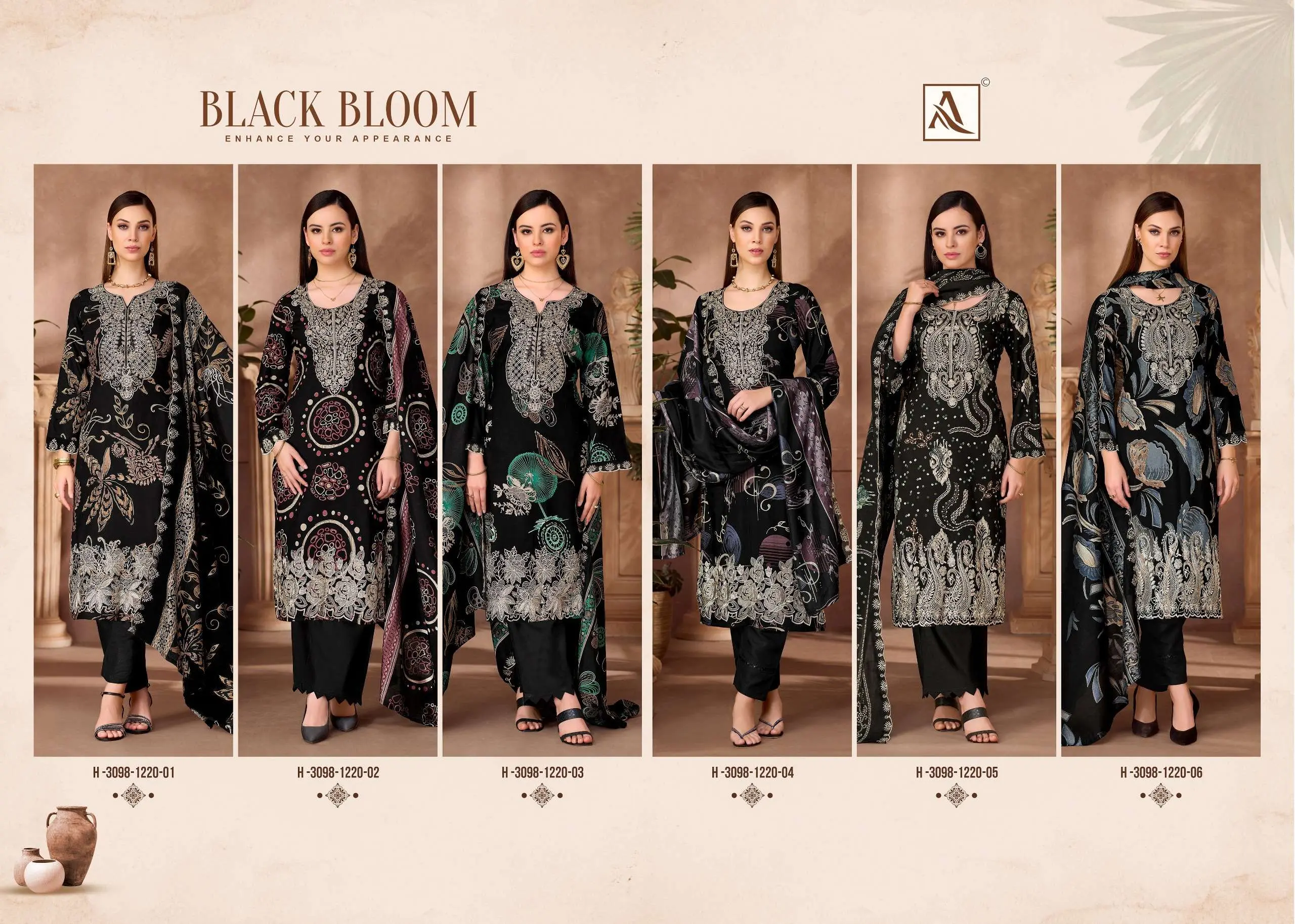 Alok Suits Black Bloom
