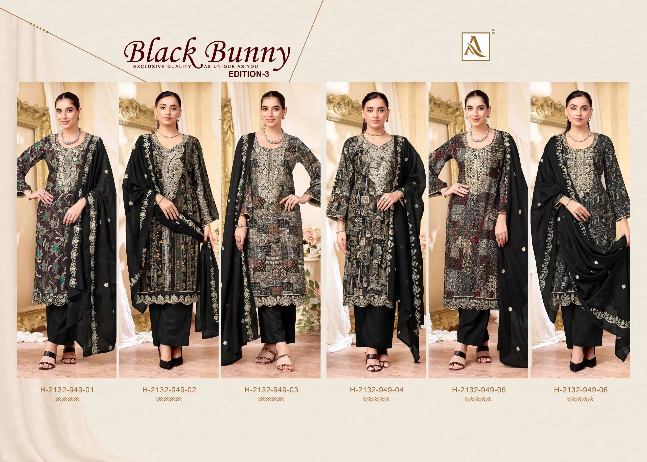Alok Suits Black Bunny Vol 3