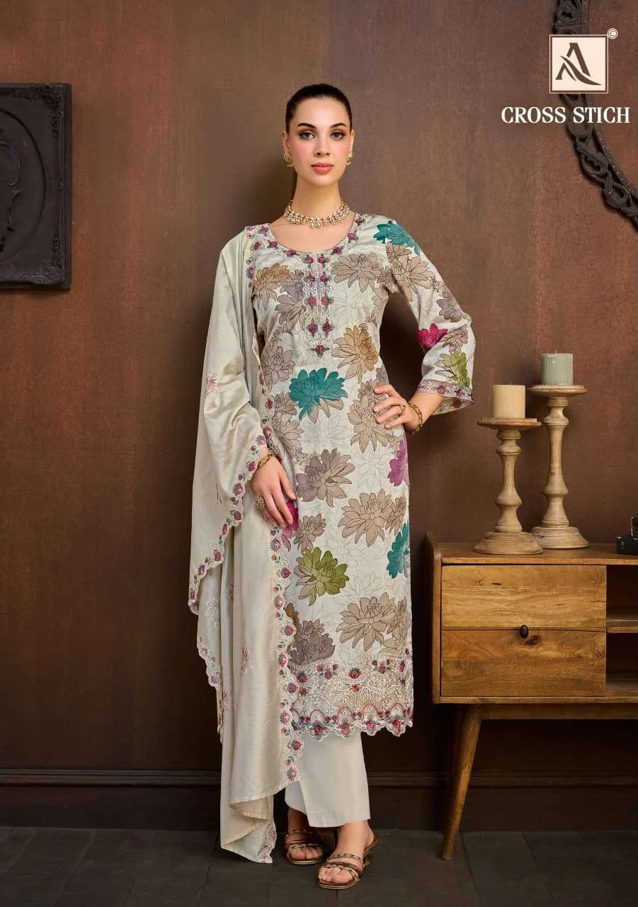Alok Suits Cross Stitch