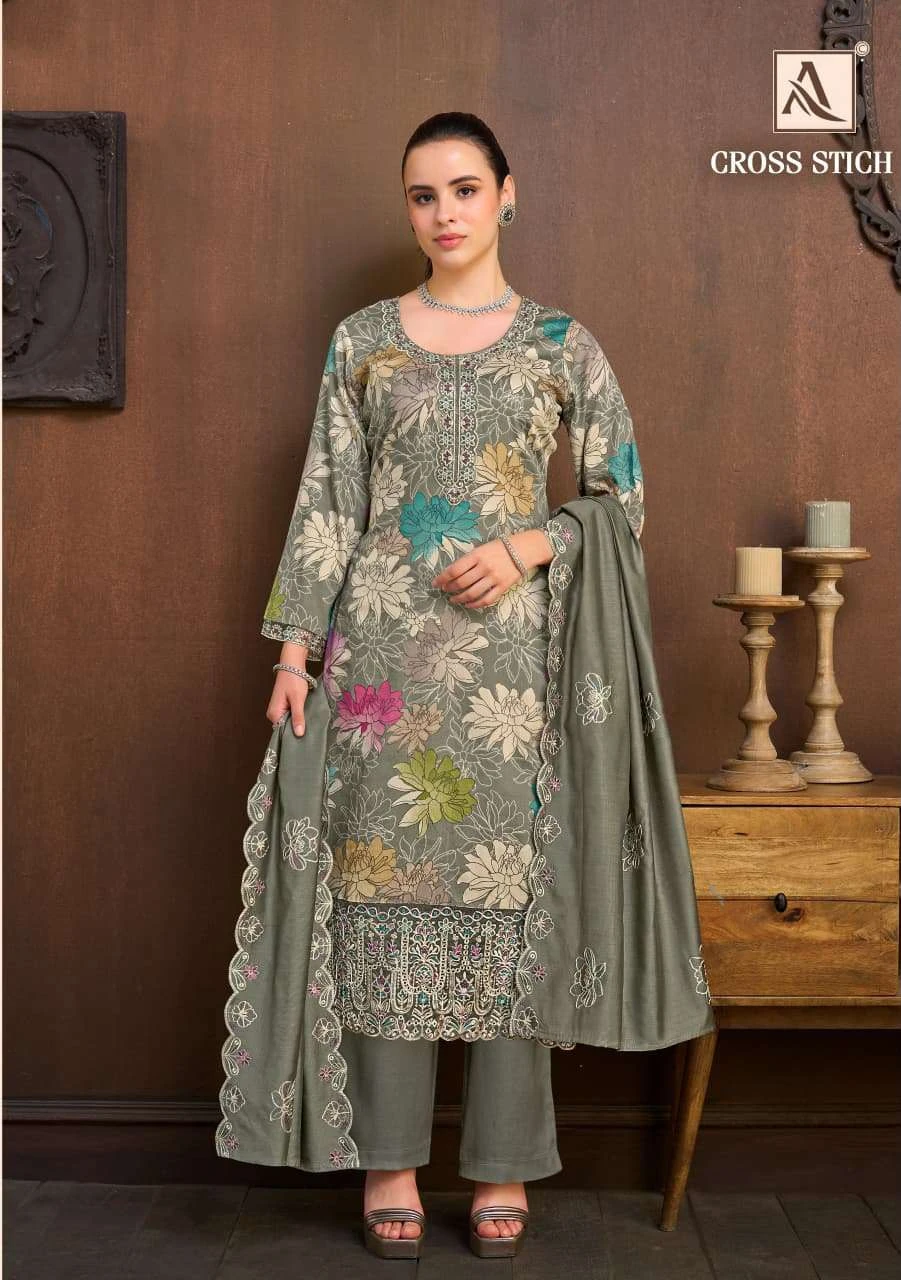 Alok Suits Cross Stitch