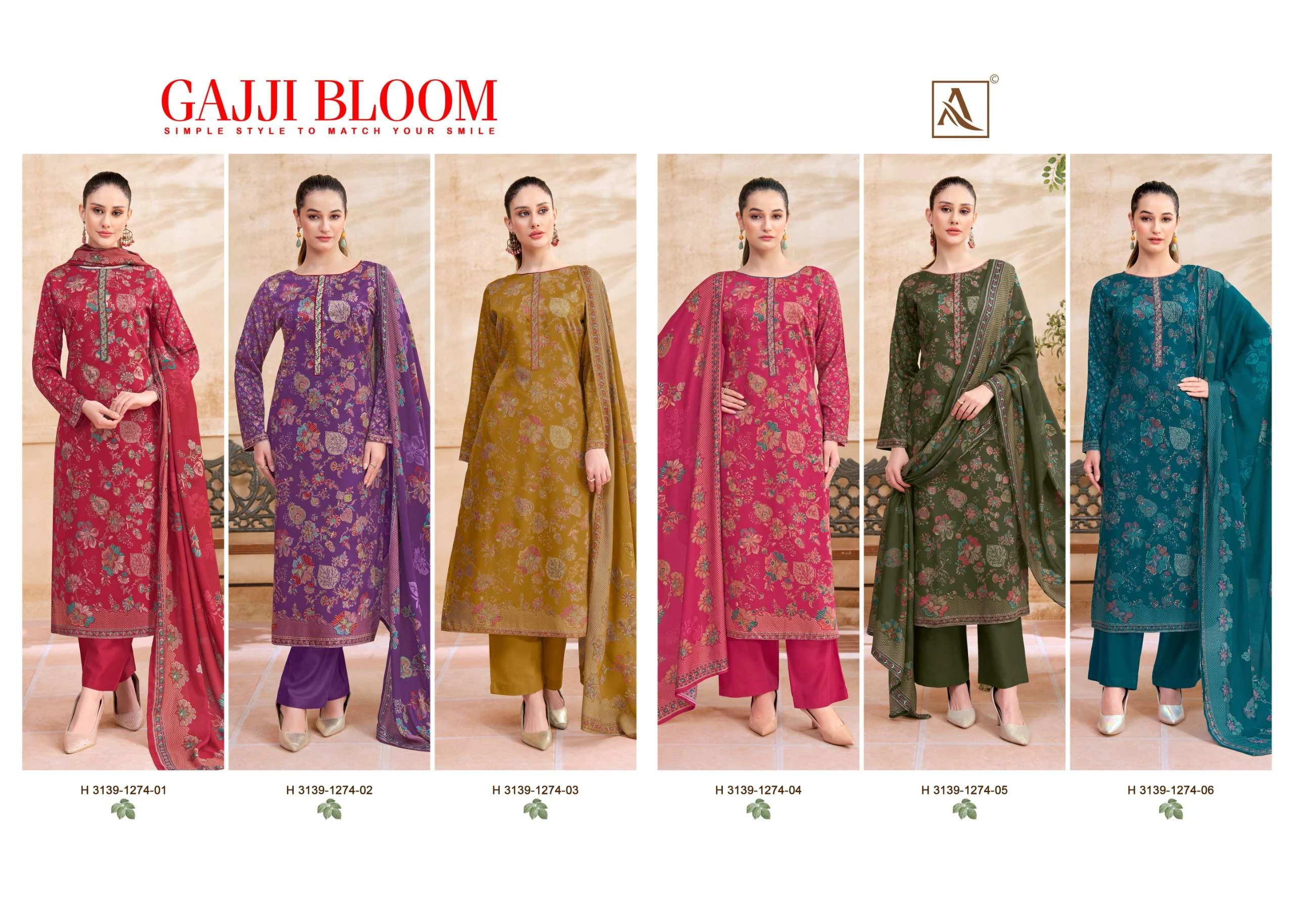 Alok Suits Gajji Bloom