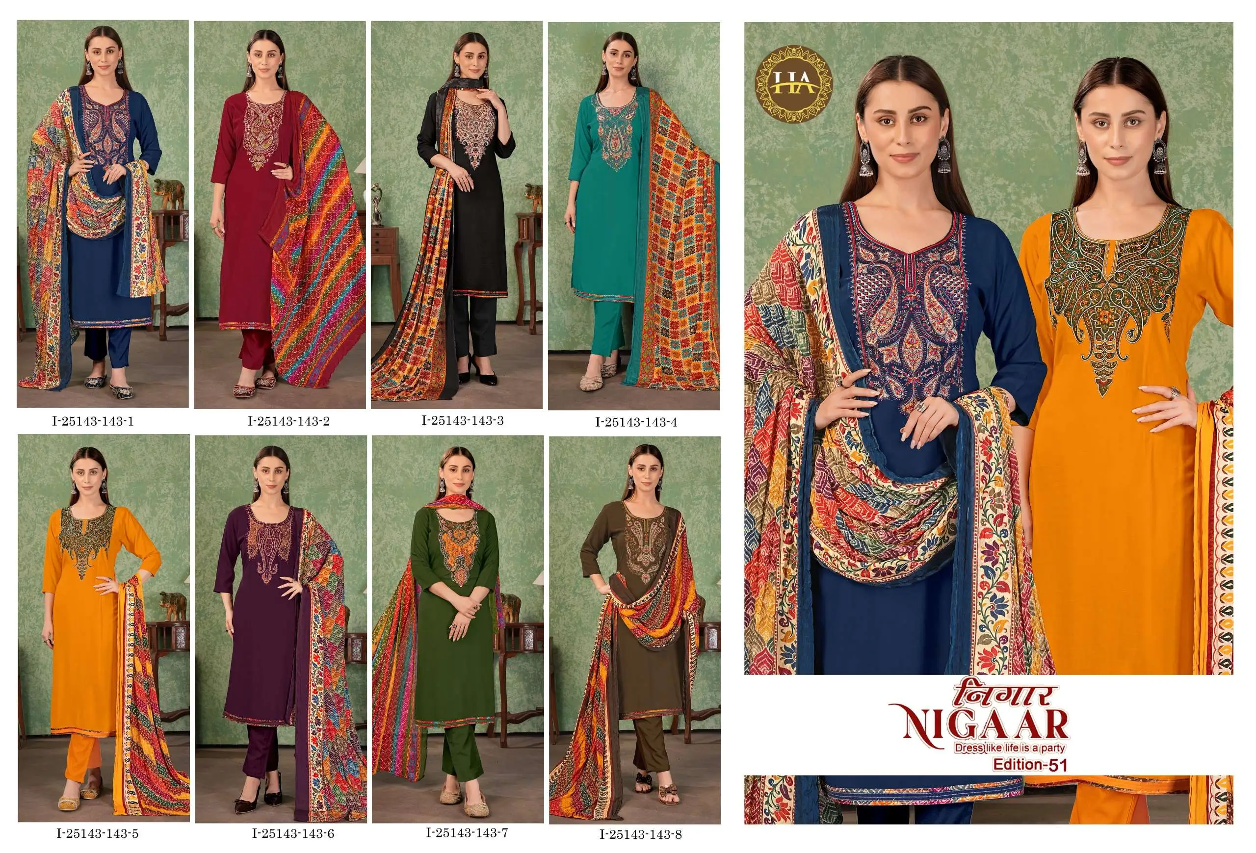 Alok Suits Nigaar Vol 51