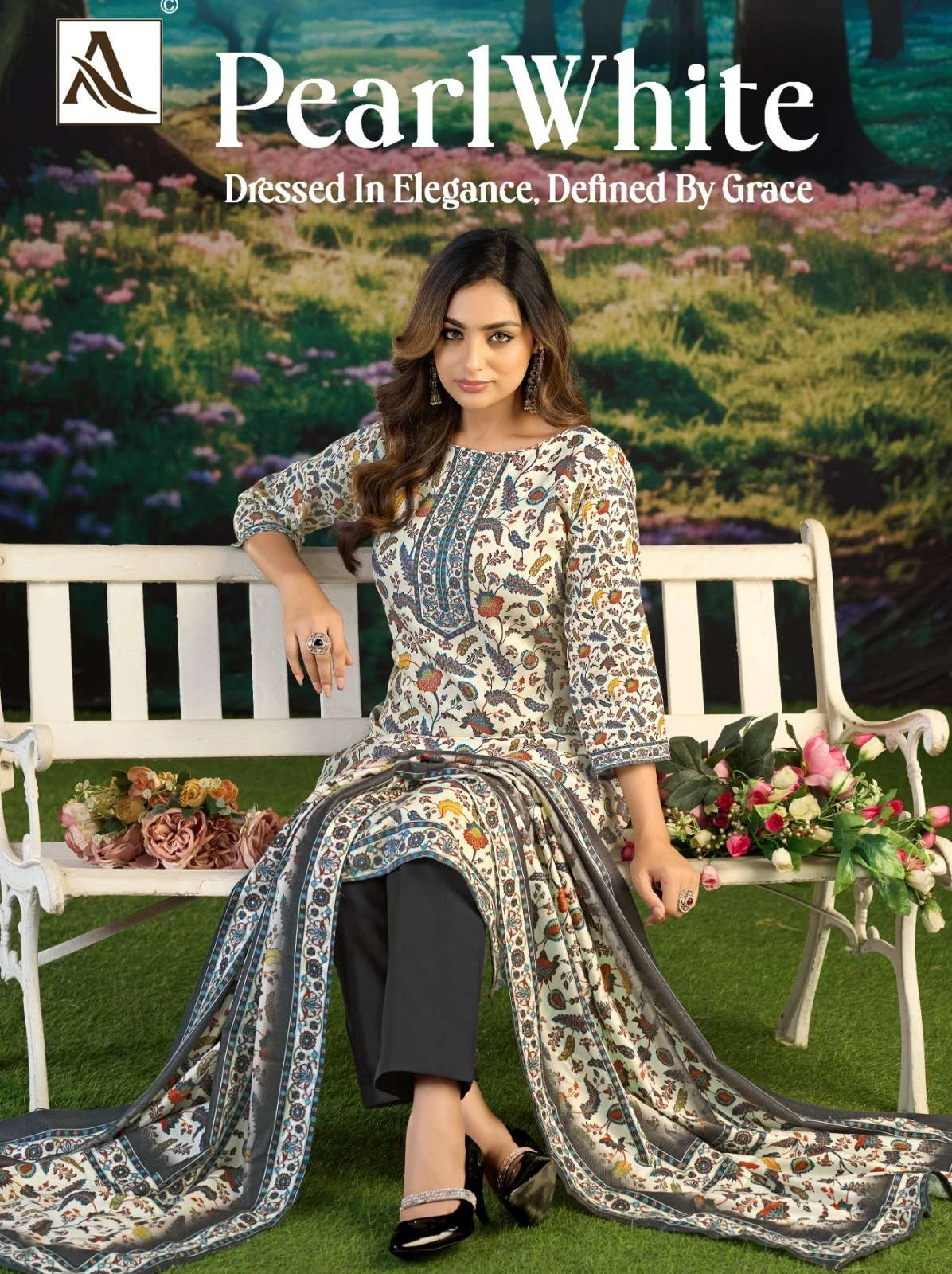 Alok Suits White Pearl