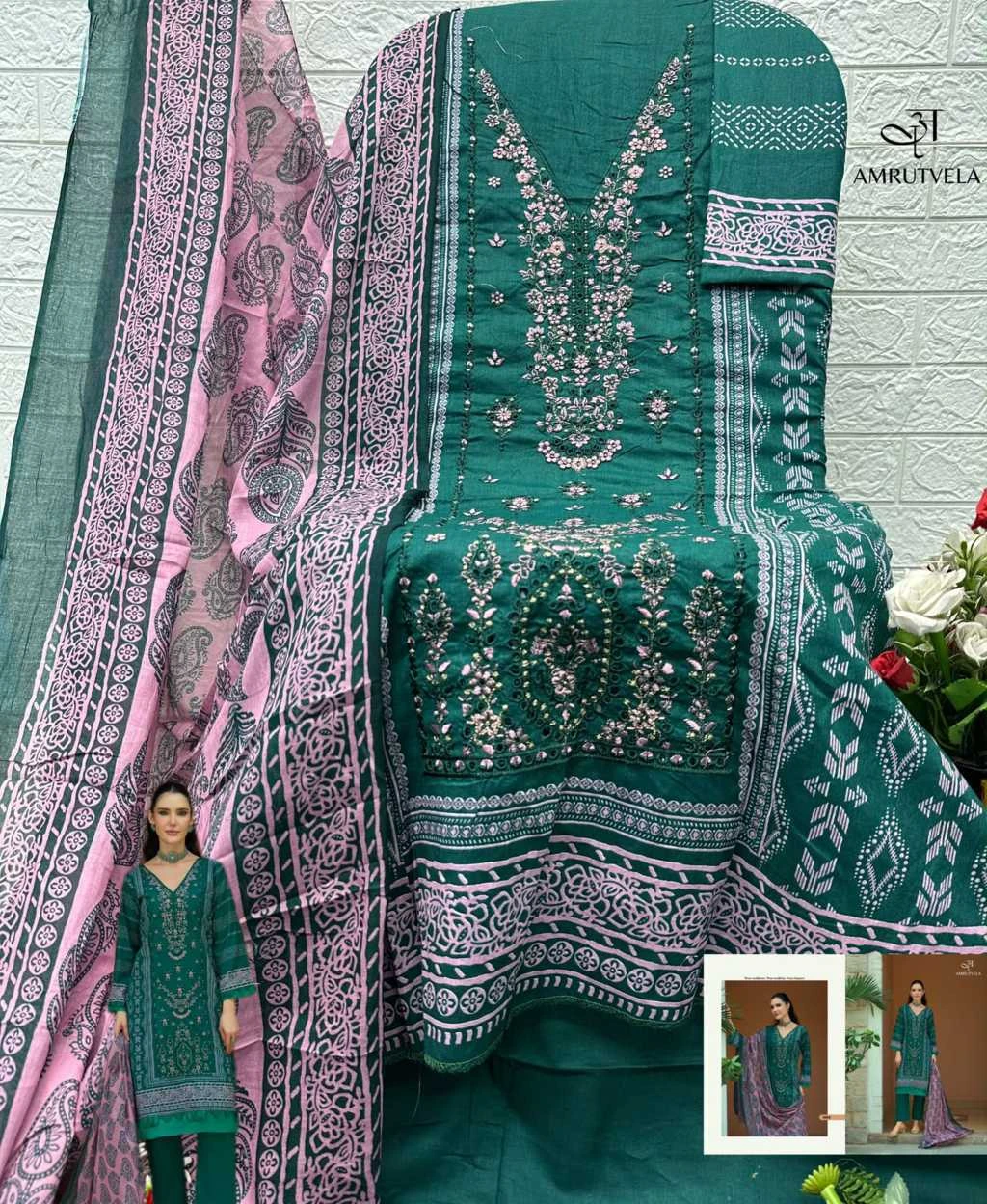 Amrutvela Abu Saeed Cotton Salwar Suit Catalog 6 Pcs