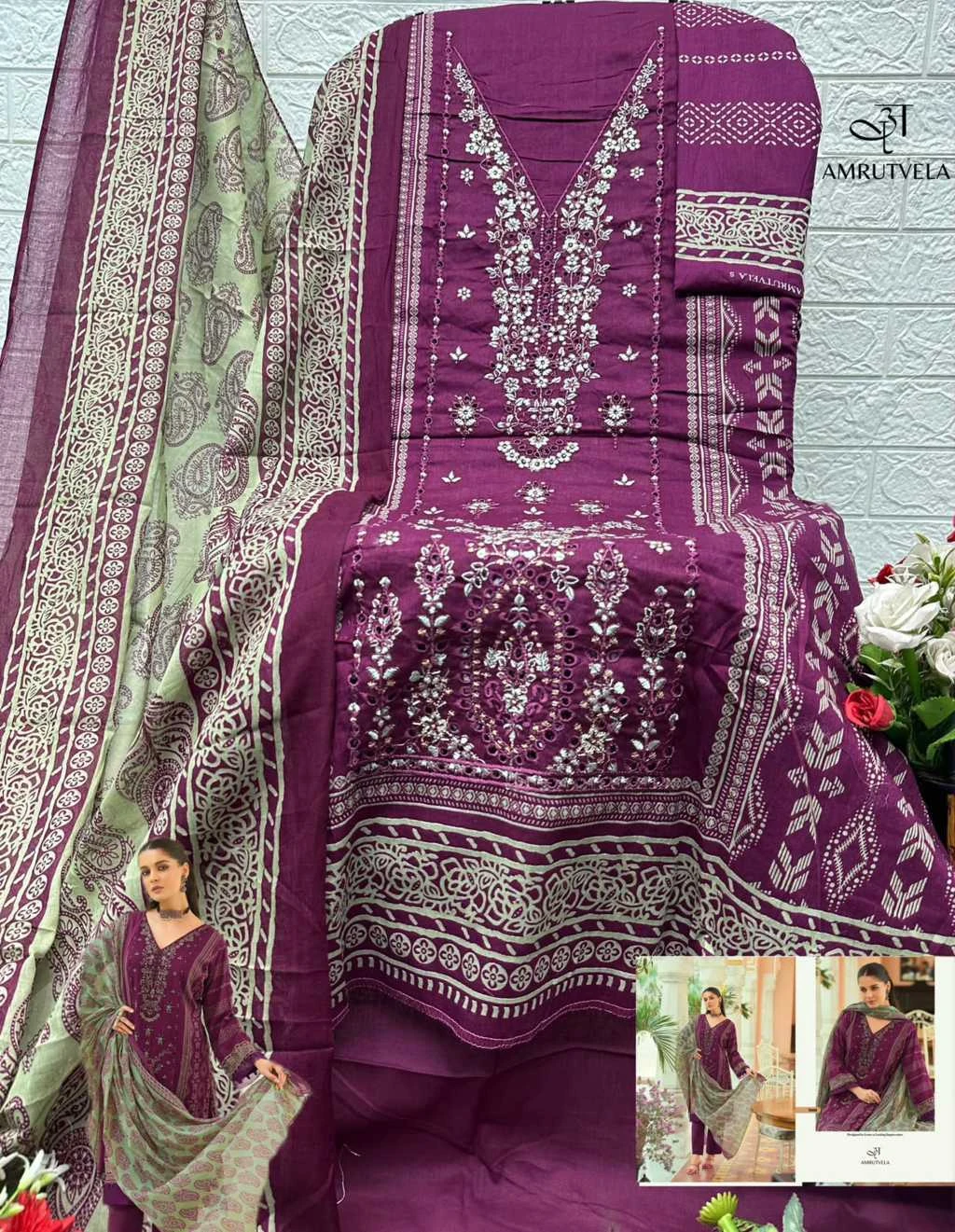 Amrutvela Abu Saeed Cotton Salwar Suit Catalog 6 Pcs