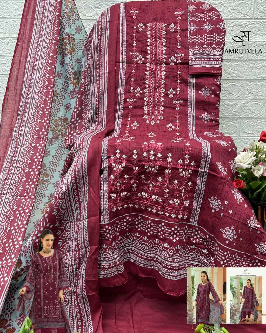 Amrutvela Abu Saeed Cotton Salwar Suit Catalog 6 Pcs
