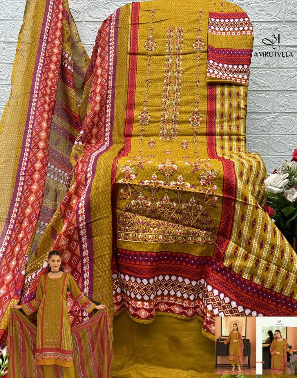 Amrutvela Abu Saeed Cotton Salwar Suit Catalog 6 Pcs