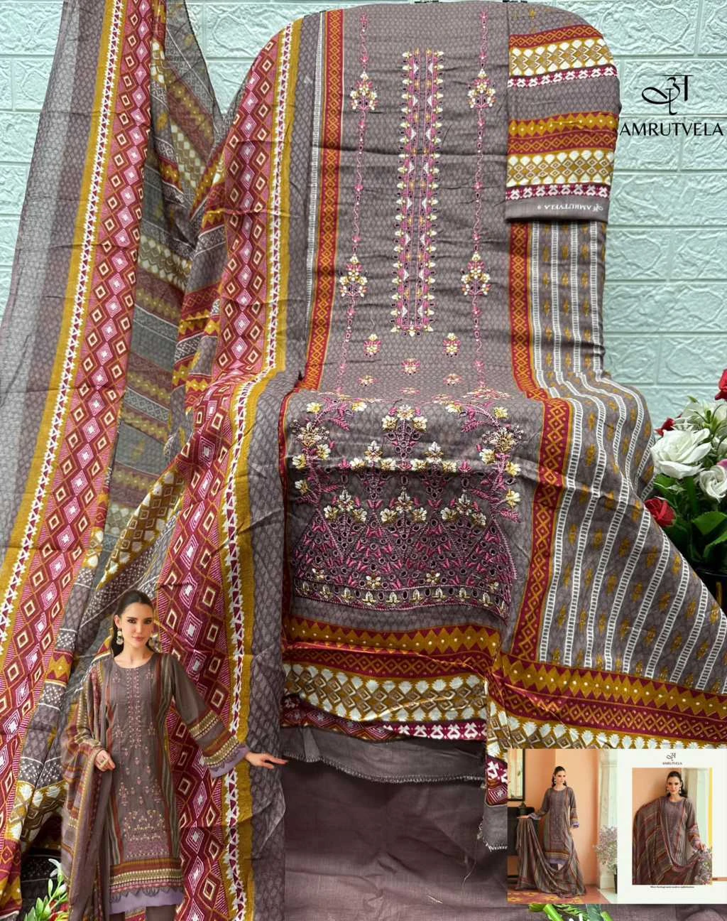 Amrutvela Abu Saeed Cotton Salwar Suit Catalog 6 Pcs