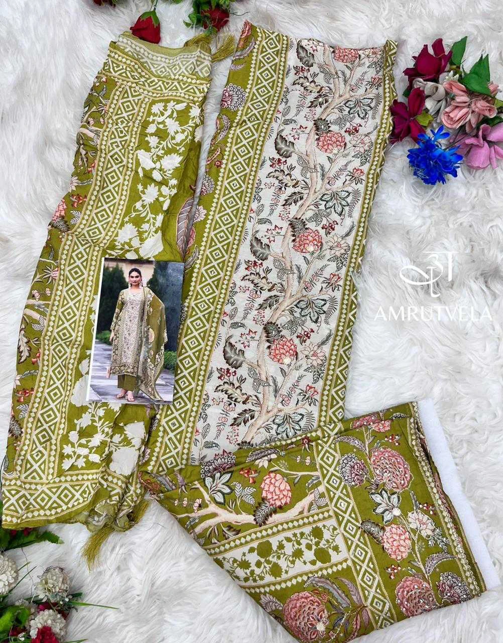 Amrutvela AT 136 A-D Viscose Salwar Suit Catalog 4 Pcs