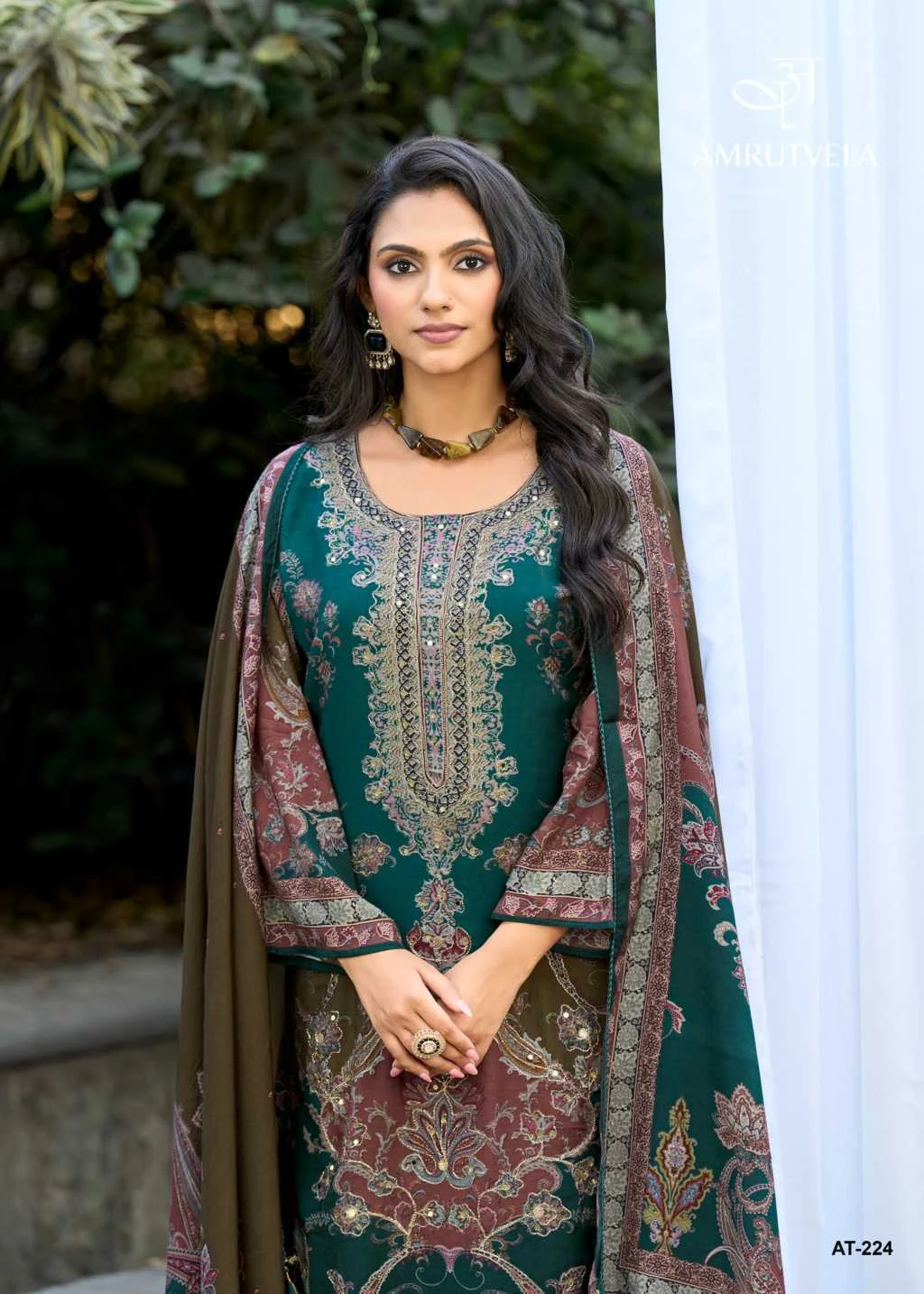 Amrutvela AT 224 A-D Viscose Salwar Suit Catalog 4 Pcs
