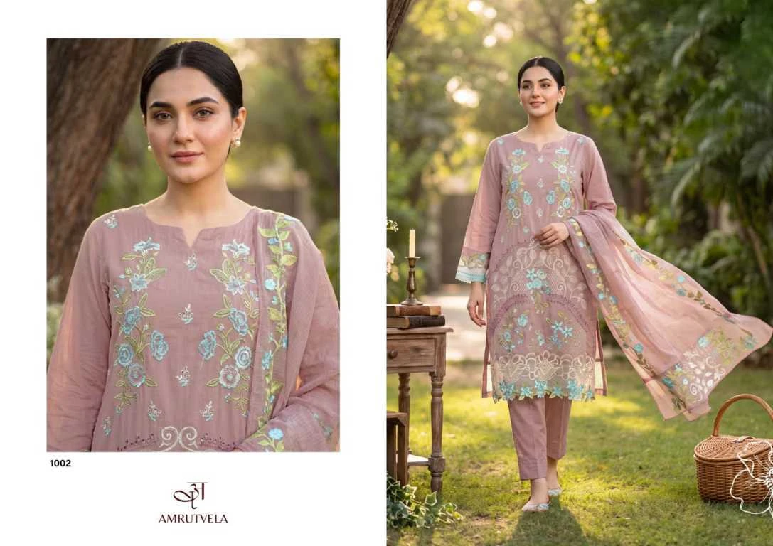 Amrutvela Jade Ombre Cotton Salwar Suit Catalog 6 Pcs
