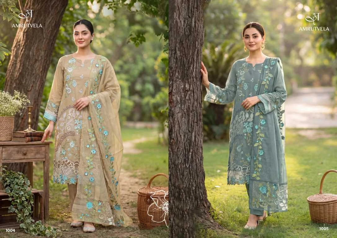 Amrutvela Jade Ombre Cotton Salwar Suit Catalog 6 Pcs