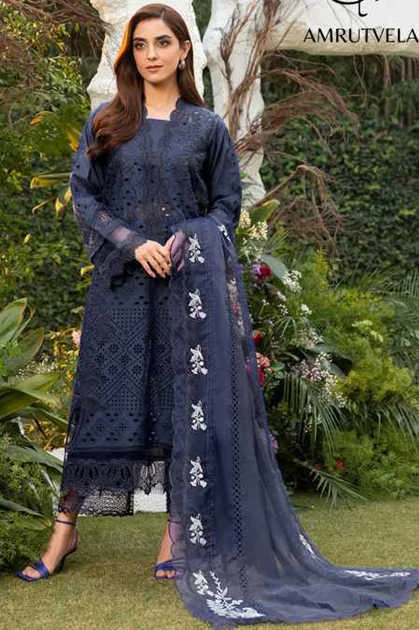 Amrutvela Sobia Nazir Luxury Lawn Vol 1 Cotton Salwar Suit Catalog 6 Pcs