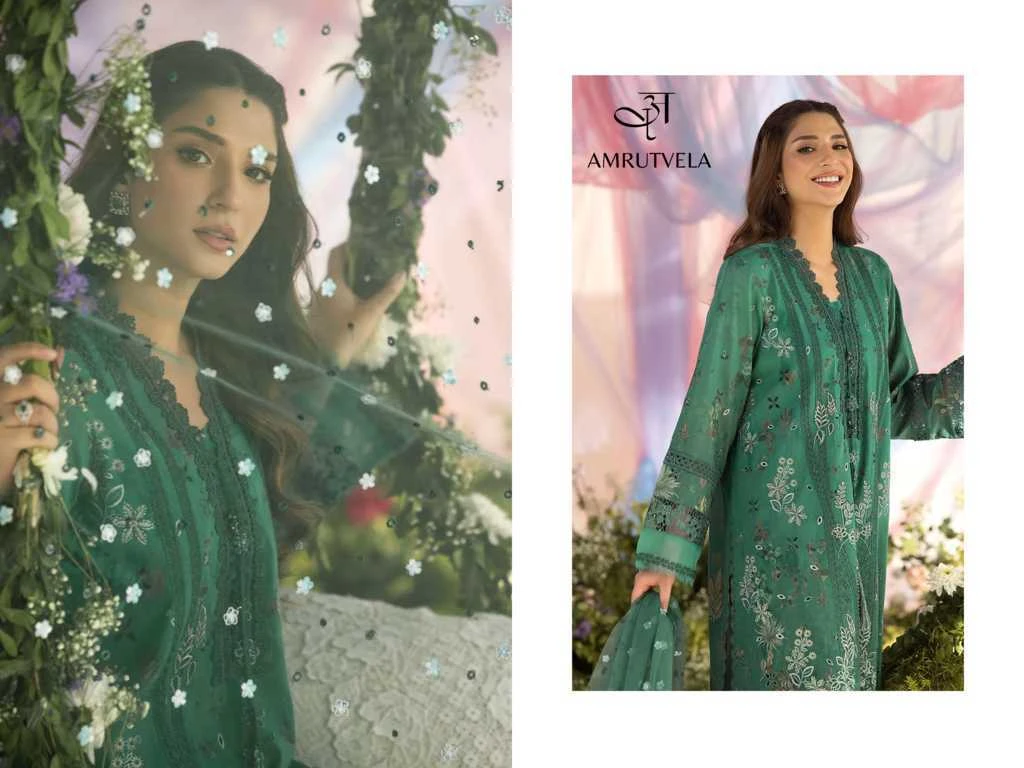 Amrutvela Sobia Nazir Luxury Lawn Vol 1 Cotton Salwar Suit Catalog 6 Pcs