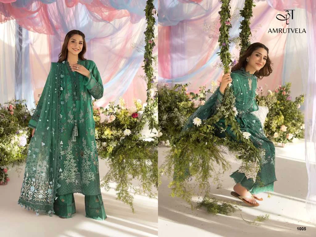 Amrutvela Sobia Nazir Luxury Lawn Vol 1 Cotton Salwar Suit Catalog 6 Pcs