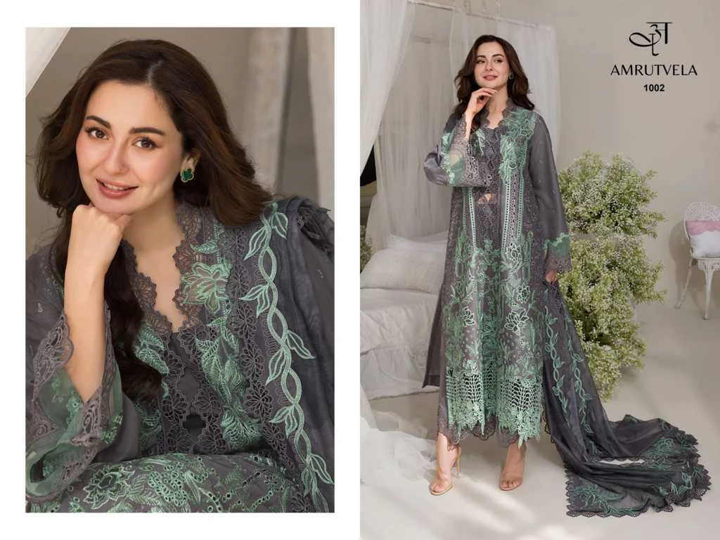Amrutvela Sobia Nazir Luxury Lawn Vol 1 Cotton Salwar Suit Catalog 6 Pcs