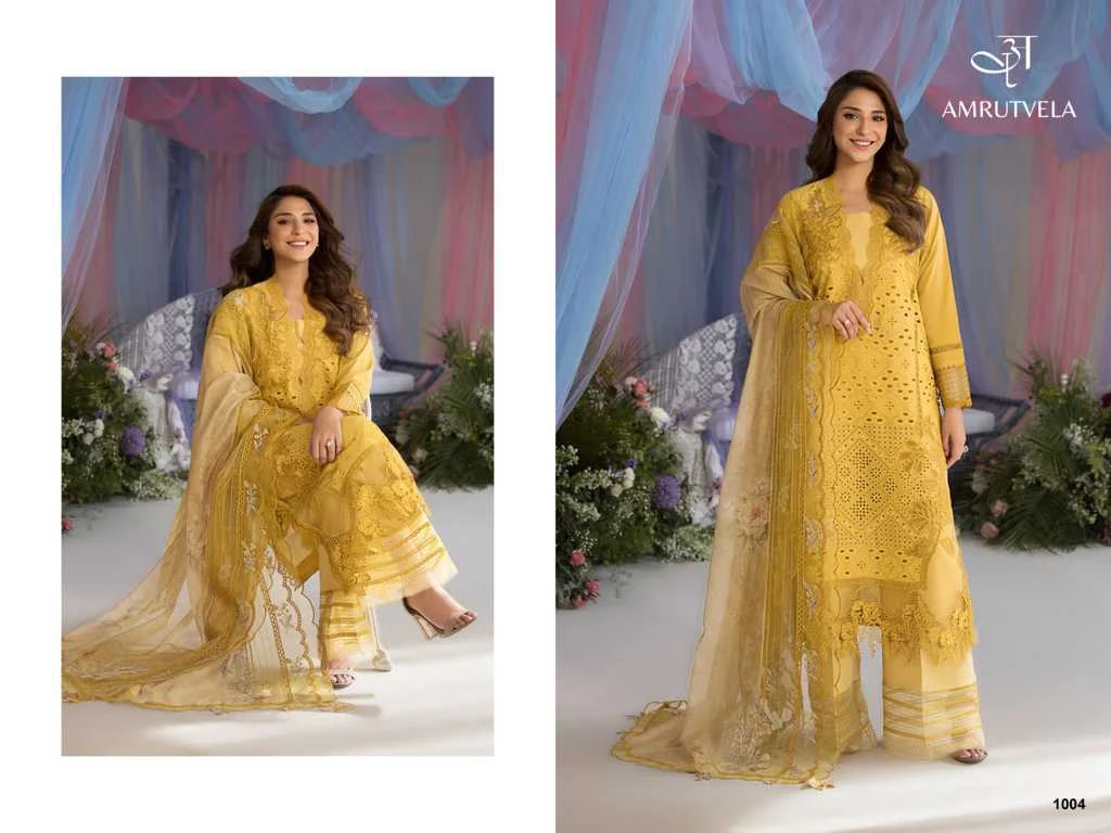 Amrutvela Sobia Nazir Luxury Lawn Vol 1 Cotton Salwar Suit Catalog 6 Pcs