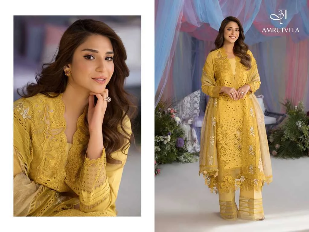 Amrutvela Sobia Nazir Luxury Lawn Vol 1 Cotton Salwar Suit Catalog 6 Pcs