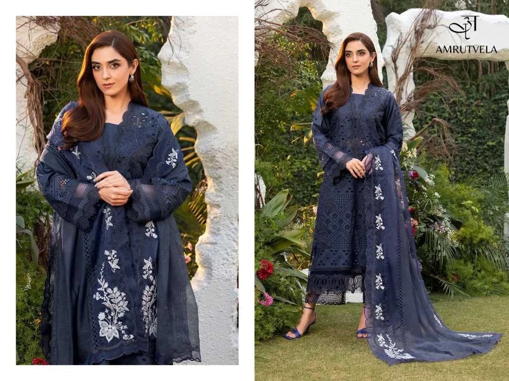 Amrutvela Sobia Nazir Luxury Lawn Vol 1 Cotton Salwar Suit Catalog 6 Pcs