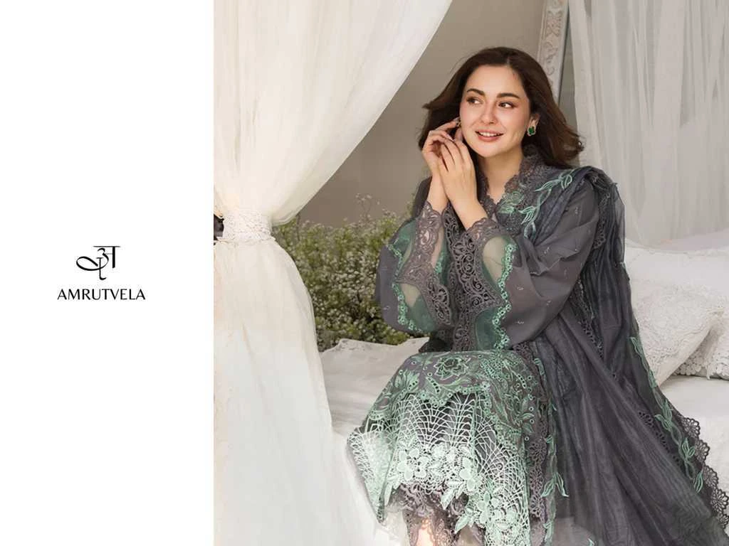 Amrutvela Sobia Nazir Luxury Lawn Vol 1 Cotton Salwar Suit Catalog 6 Pcs