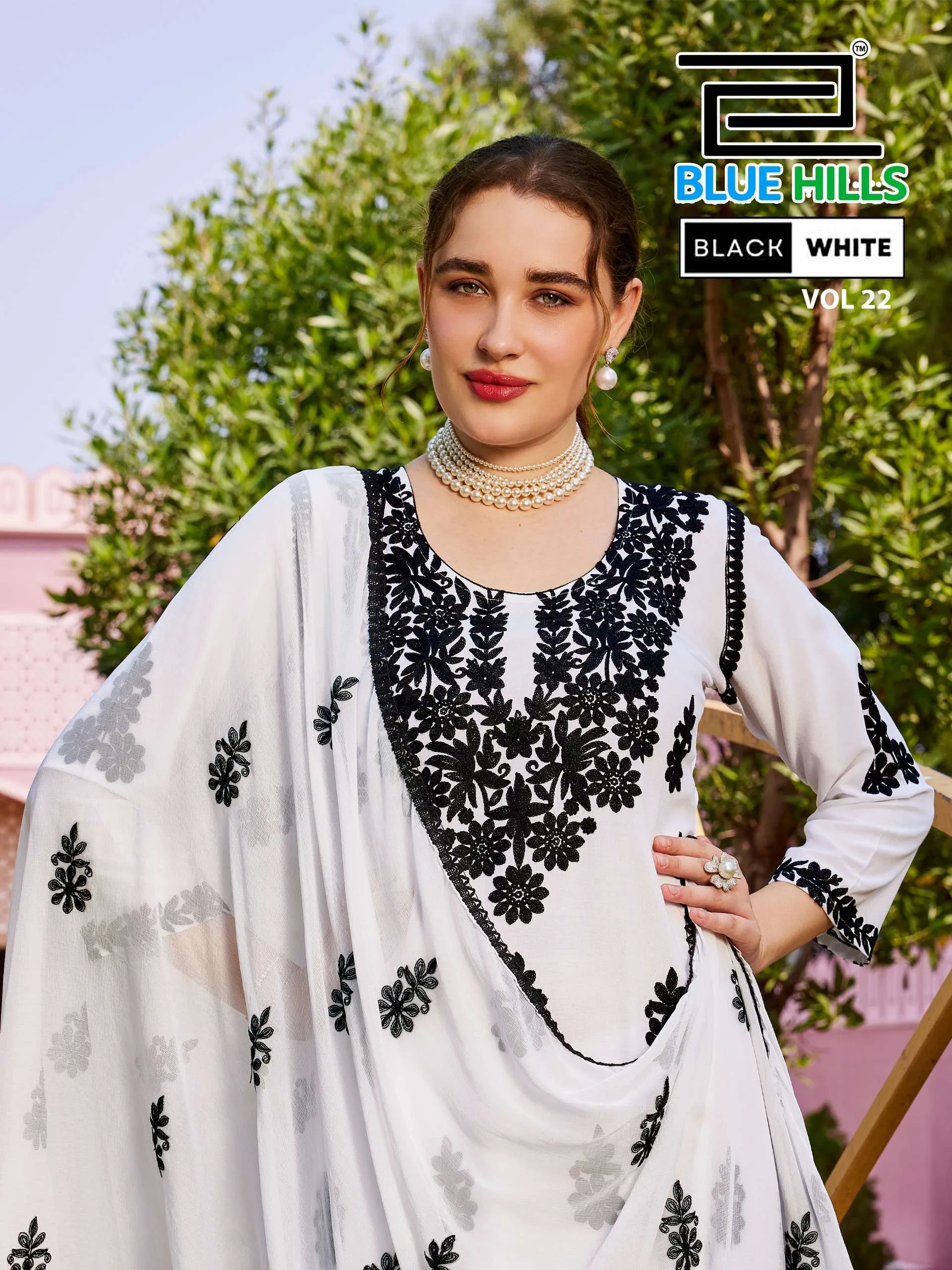 Blue Hills Black and White Vol 22 - Readymade Dress