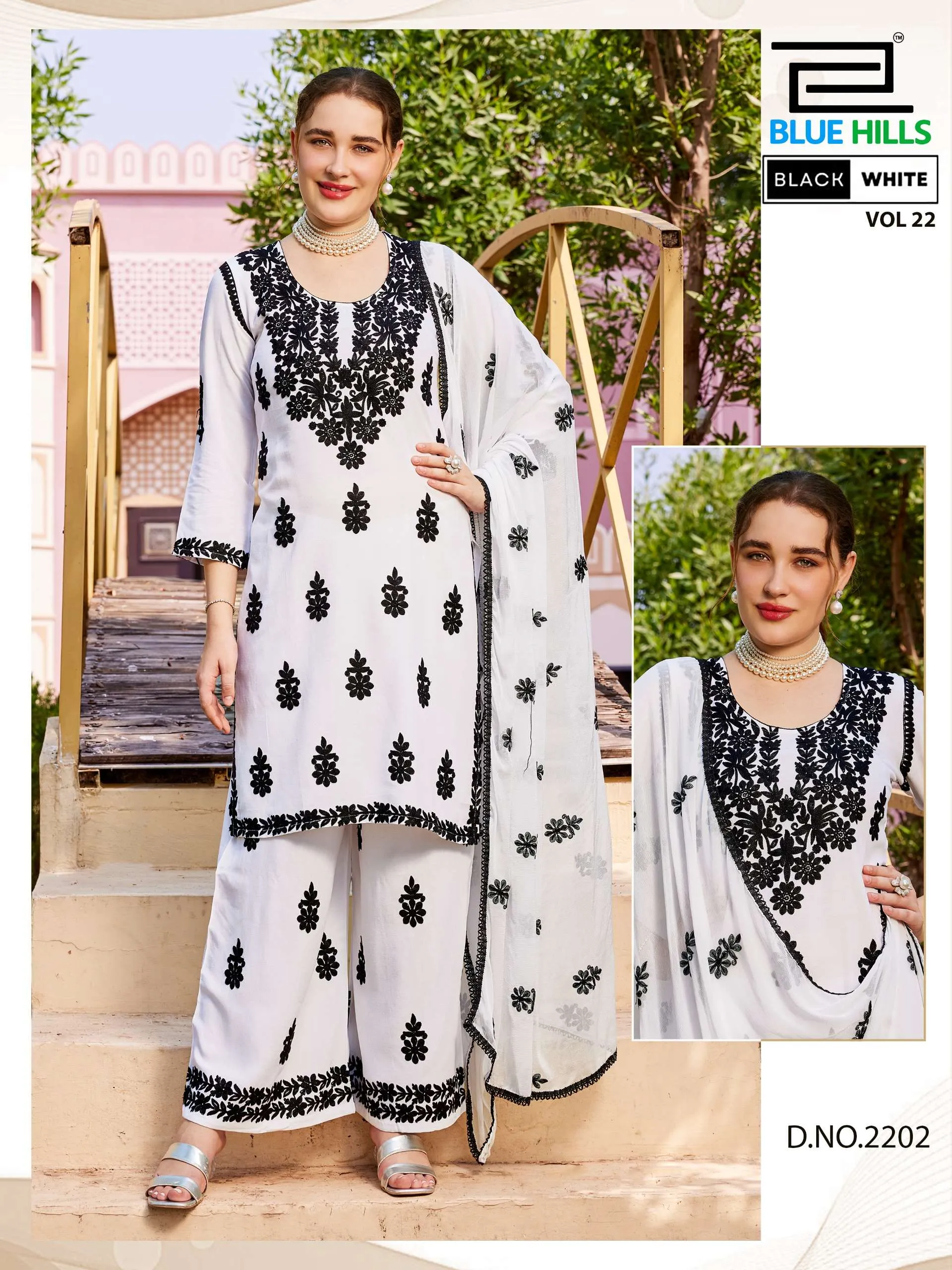 Blue Hills Black and White Vol 22 - Readymade Dress