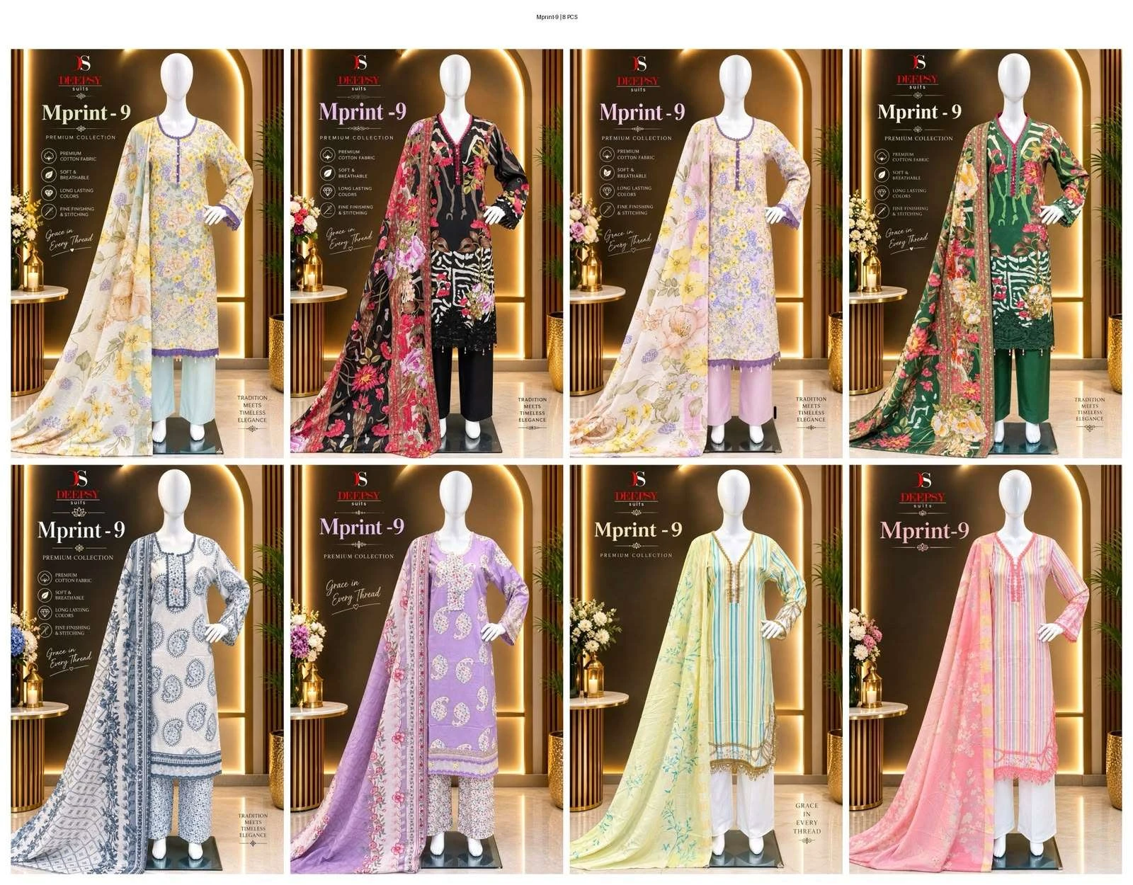 Deepsy Suits Maria B M Print Vol 9 Ready Made Collection - Readymade Dress