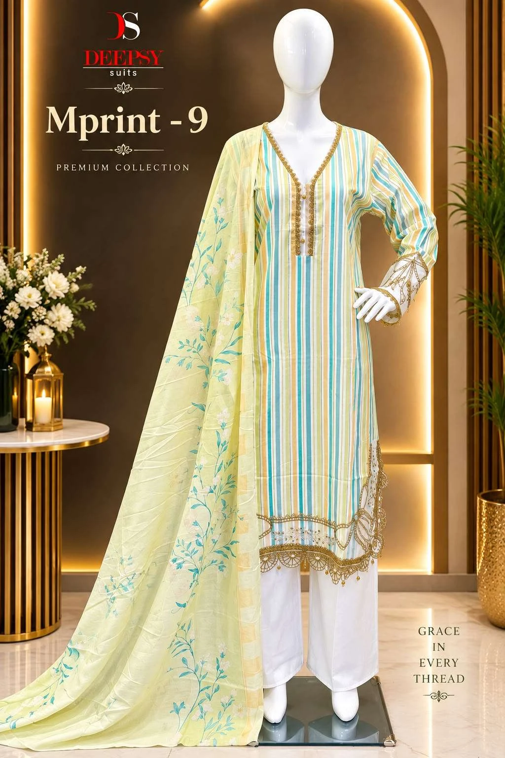 Deepsy Suits Maria B M Print Vol 9 Ready Made Collection - Readymade Dress