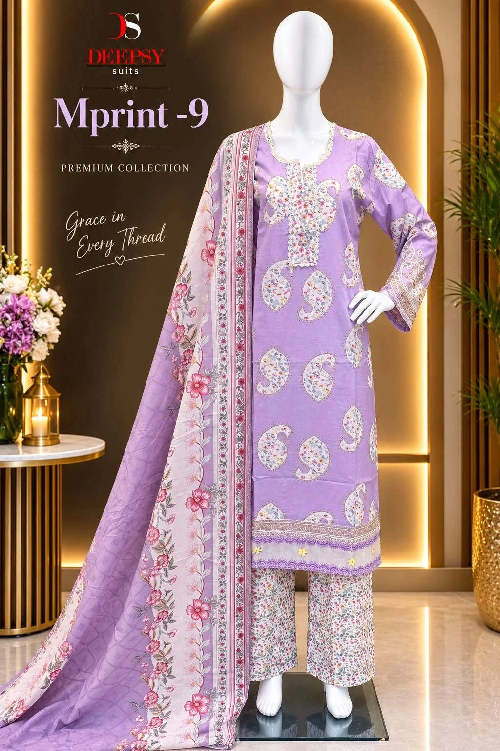 Deepsy Suits Maria B M Print Vol 9 Ready Made Collection - Readymade Dress