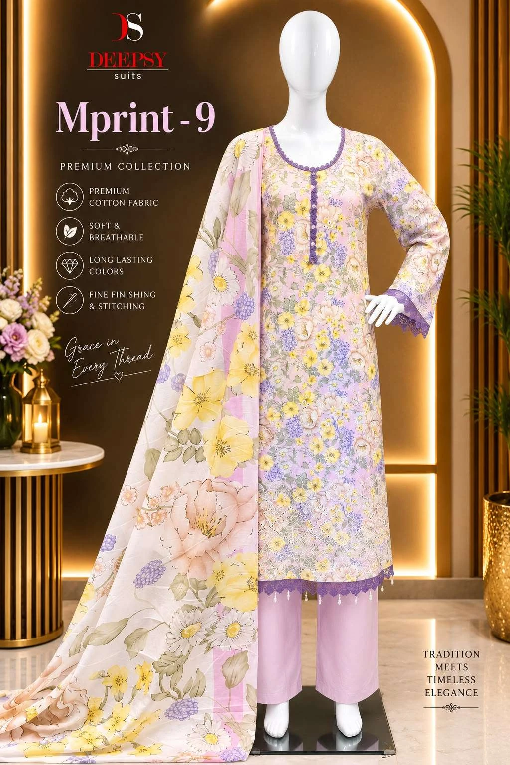 Deepsy Suits Maria B M Print Vol 9 Ready Made Collection - Readymade Dress