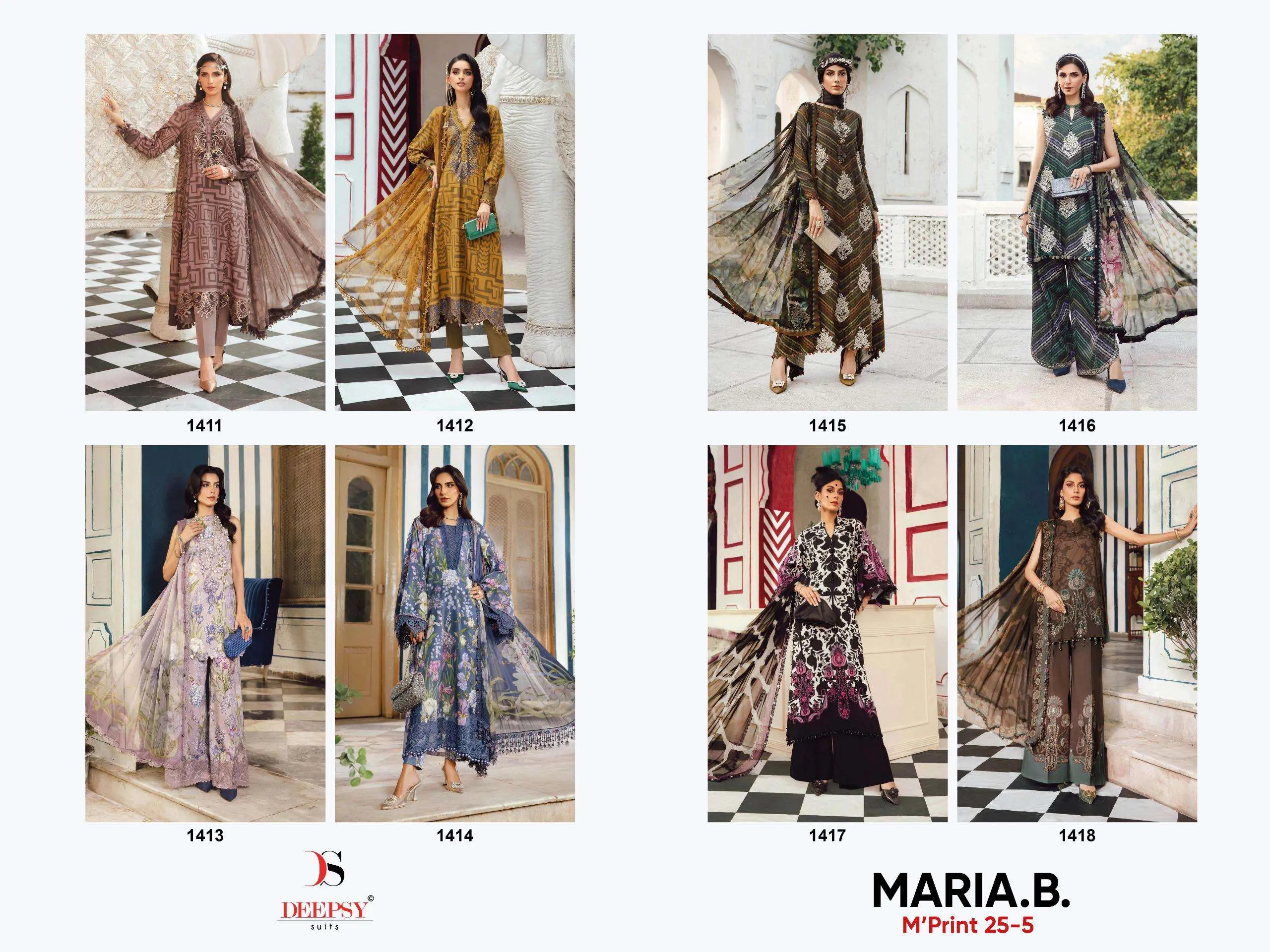 Deepsy Suits Maria B M Prints 25 Vol 5