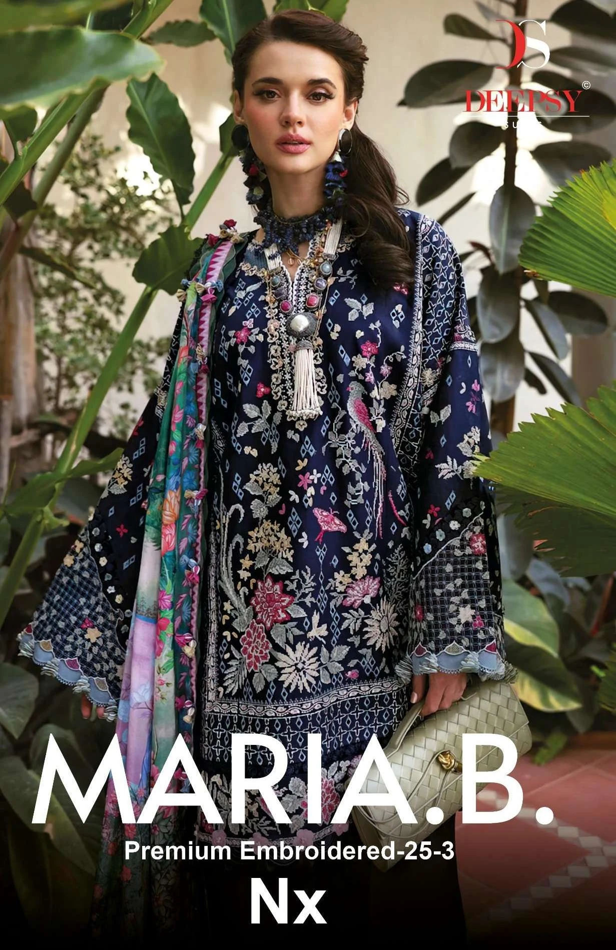 Deepsy Suits Maria B Premium 25 Embroidered 25 Vol 3 Nx