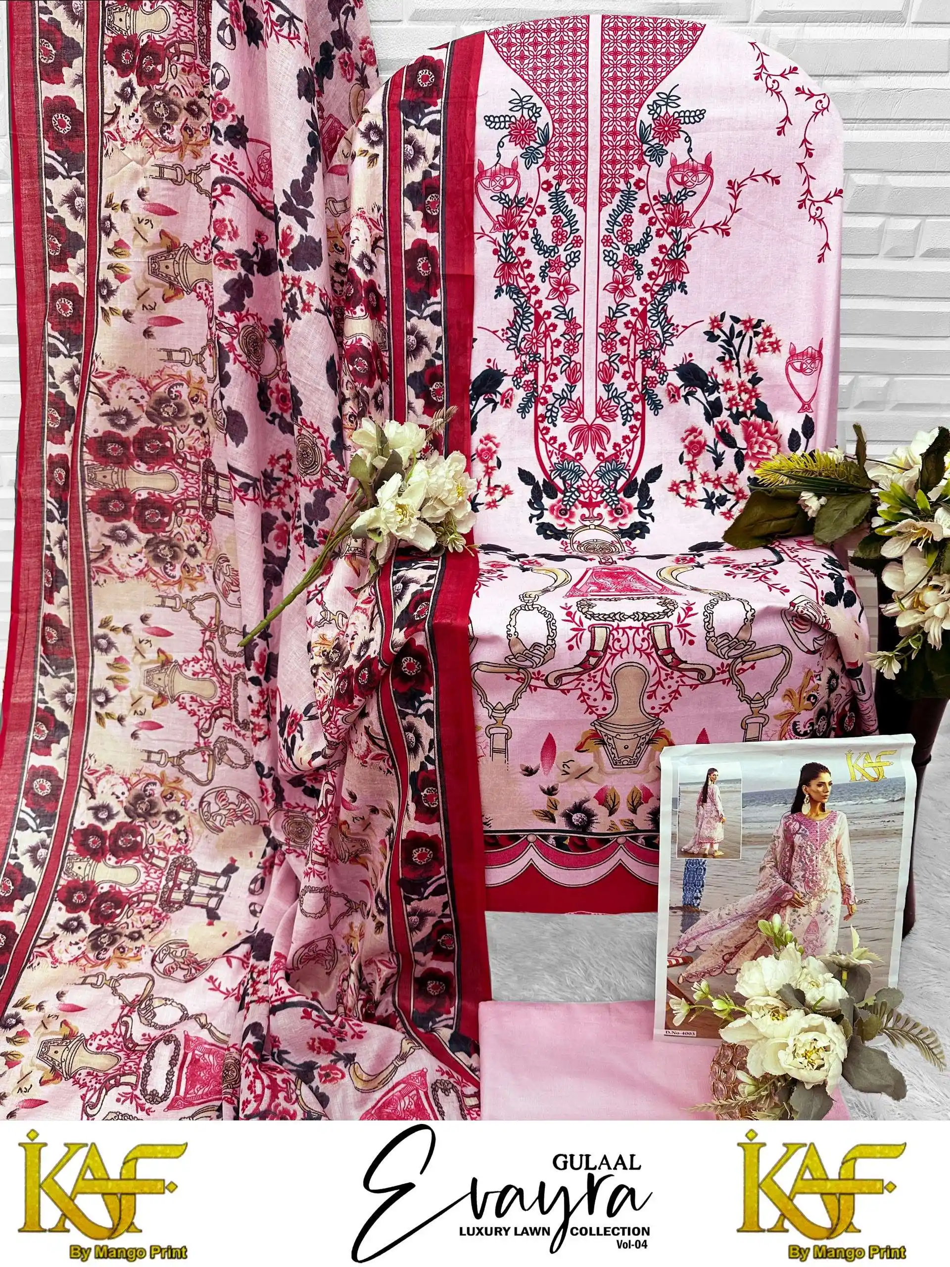 Evayra Gulaal Luxury Lawn Collection Vol 4