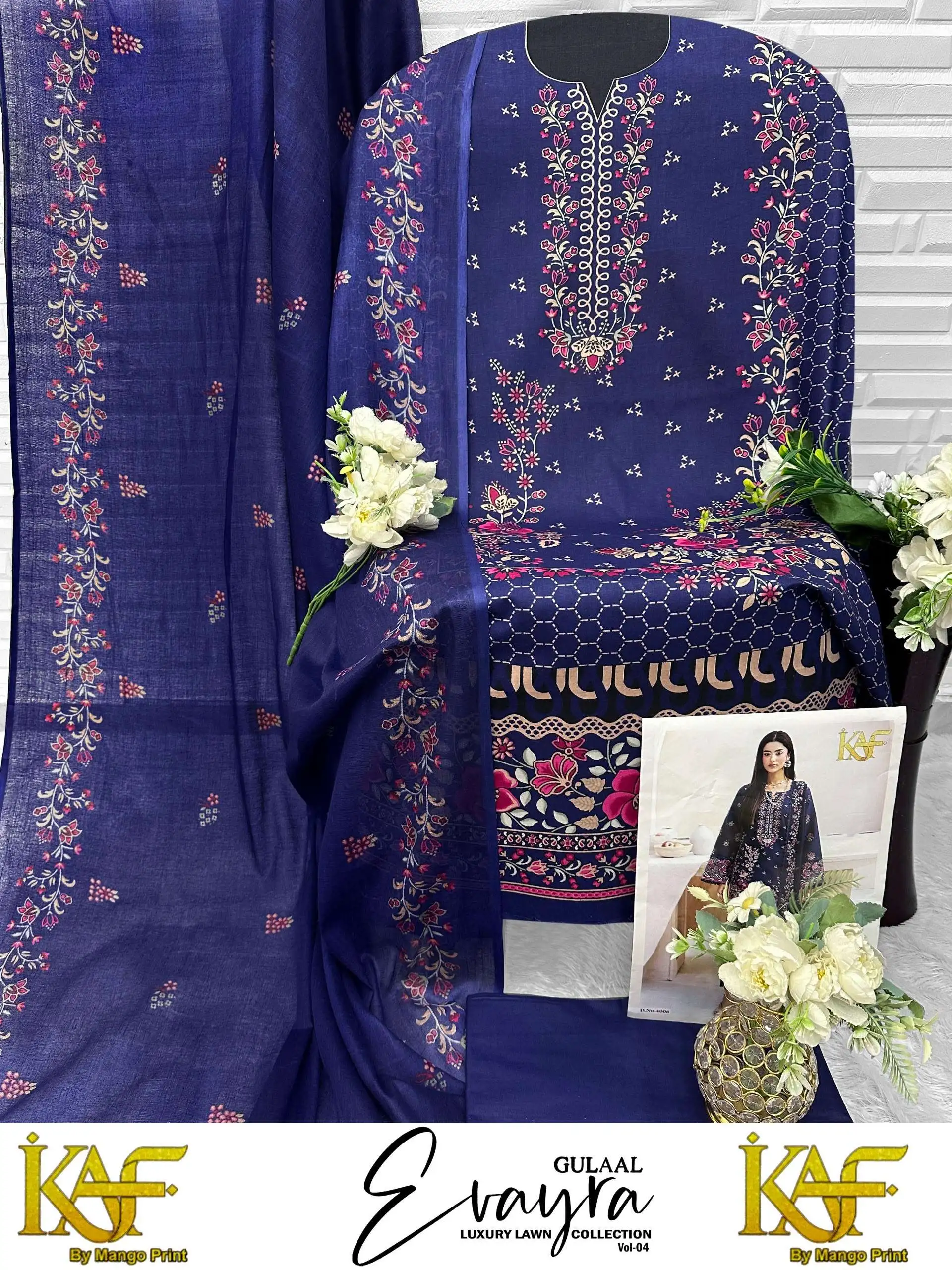 Evayra Gulaal Luxury Lawn Collection Vol 4