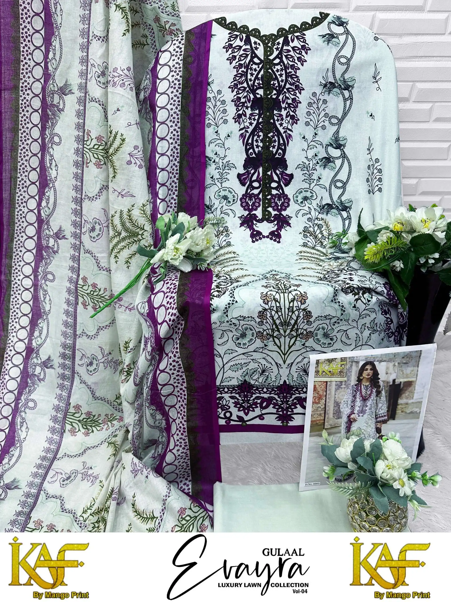 Evayra Gulaal Luxury Lawn Collection Vol 4