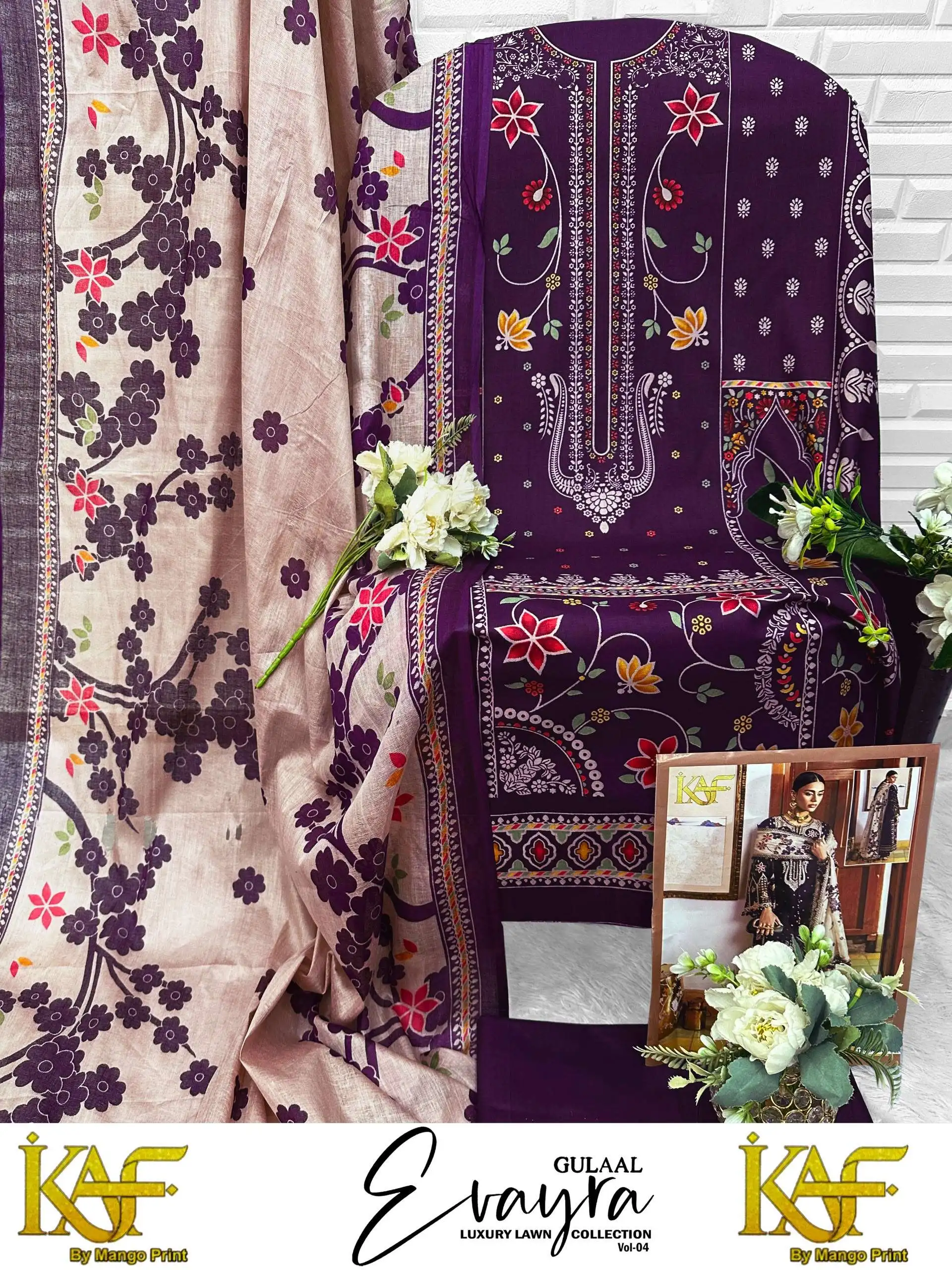 Evayra Gulaal Luxury Lawn Collection Vol 4