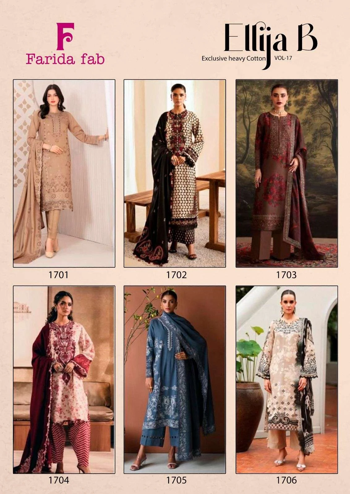 Farida Fab Ellija B Vol 17 - Readymade Dress