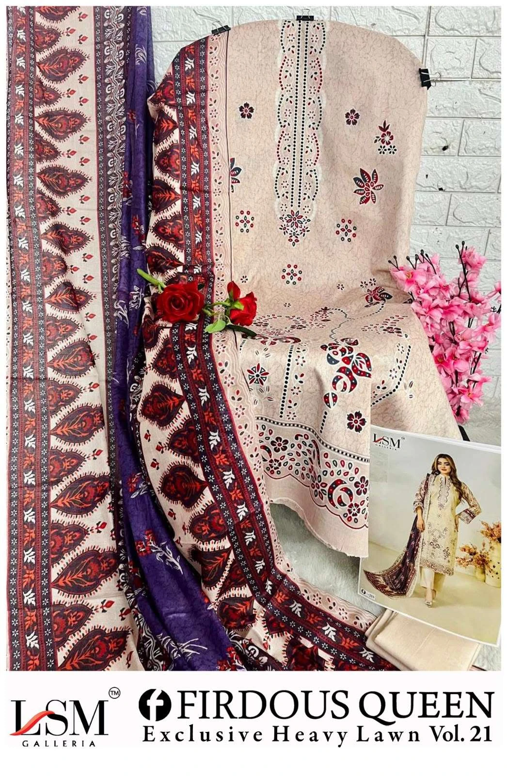 Firdous Queen Lawn Vol 21