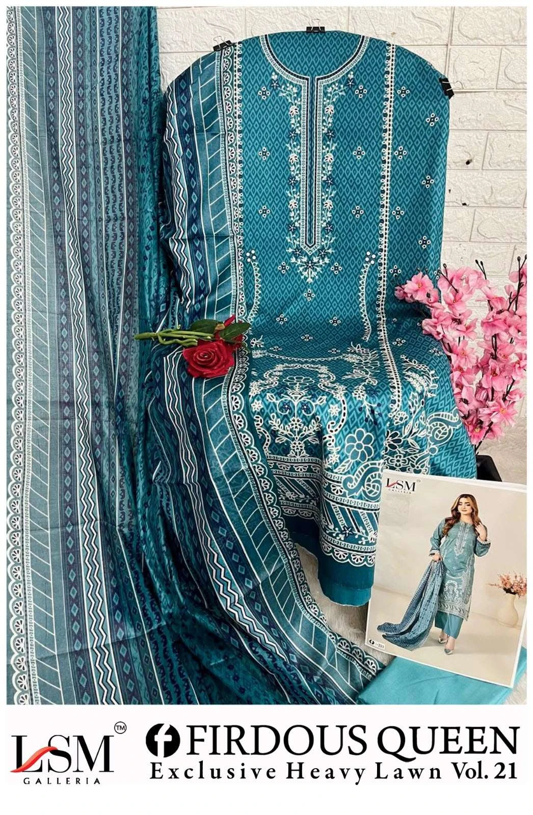 Firdous Queen Lawn Vol 21