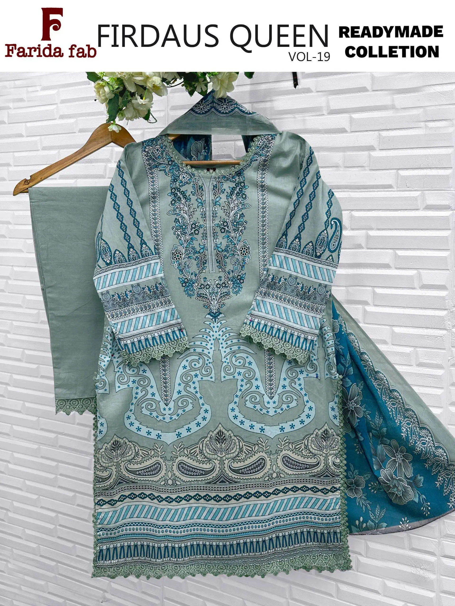 Firdous Queen Vol 19 Ready Made Collection - Readymade Dress