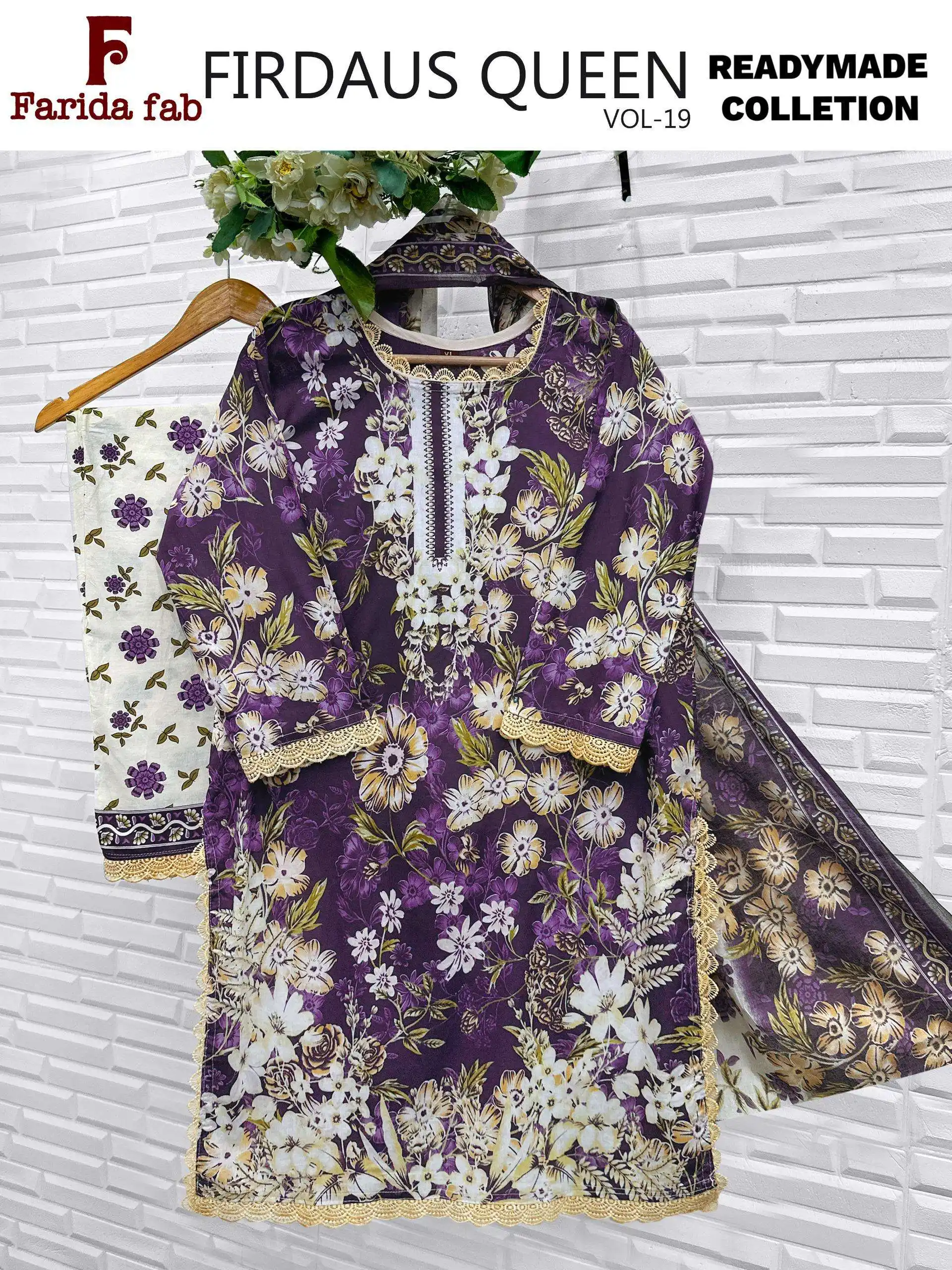 Firdous Queen Vol 19 Ready Made Collection - Readymade Dress