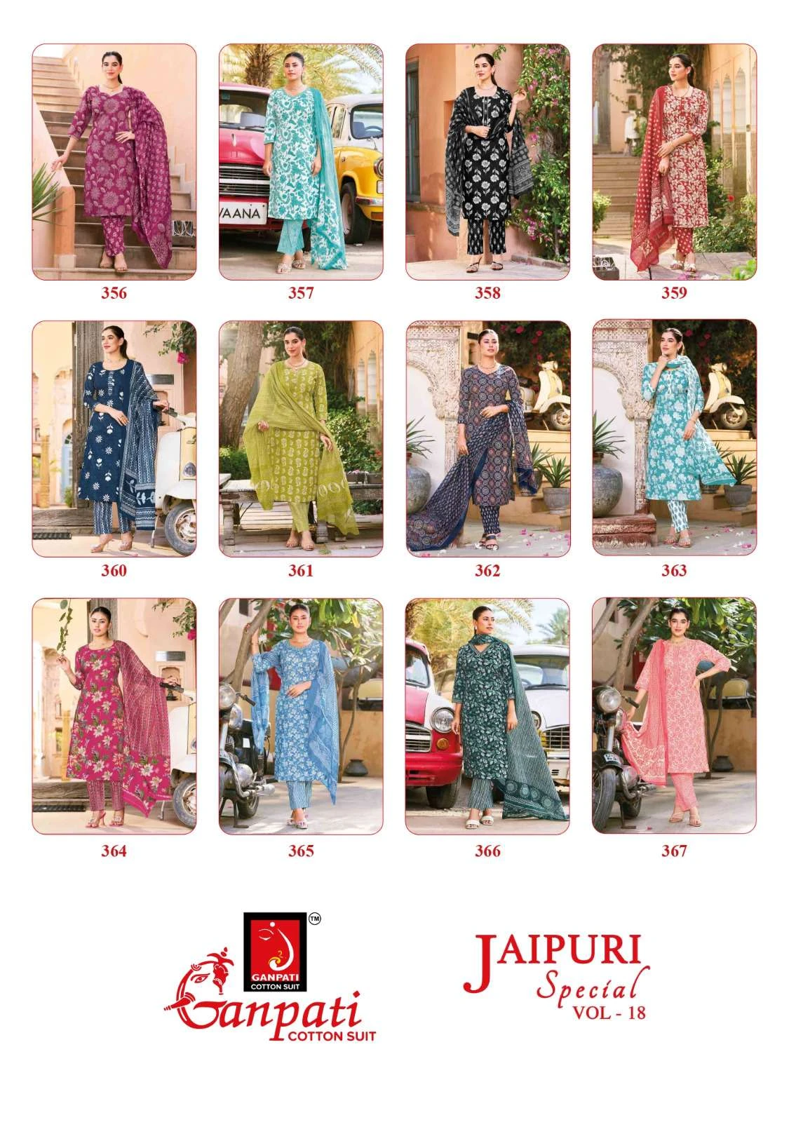 Ganpati Jaipuri Vol 18 - Readymade Dress