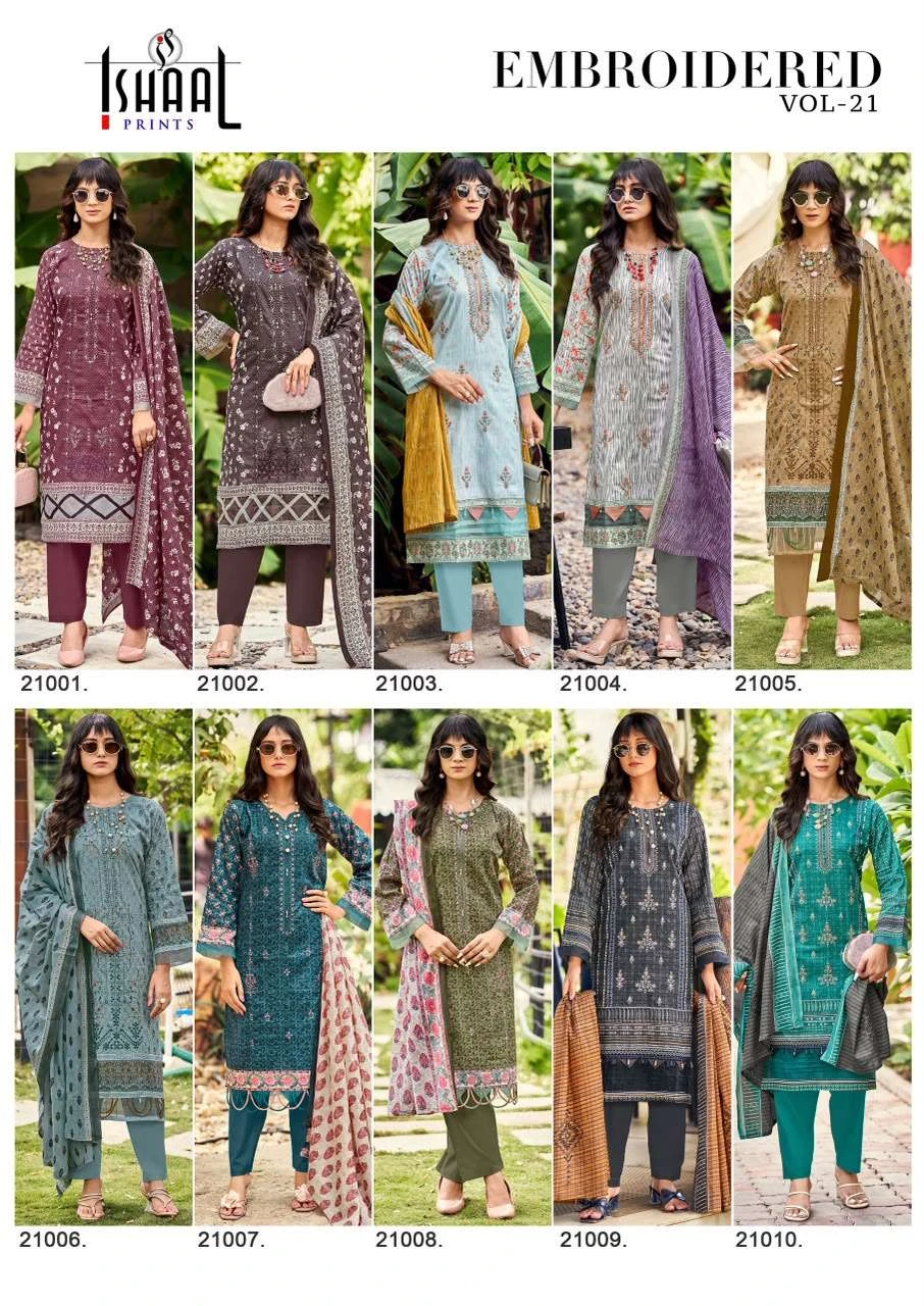 Ishaal Prints Embroidered Vol 21