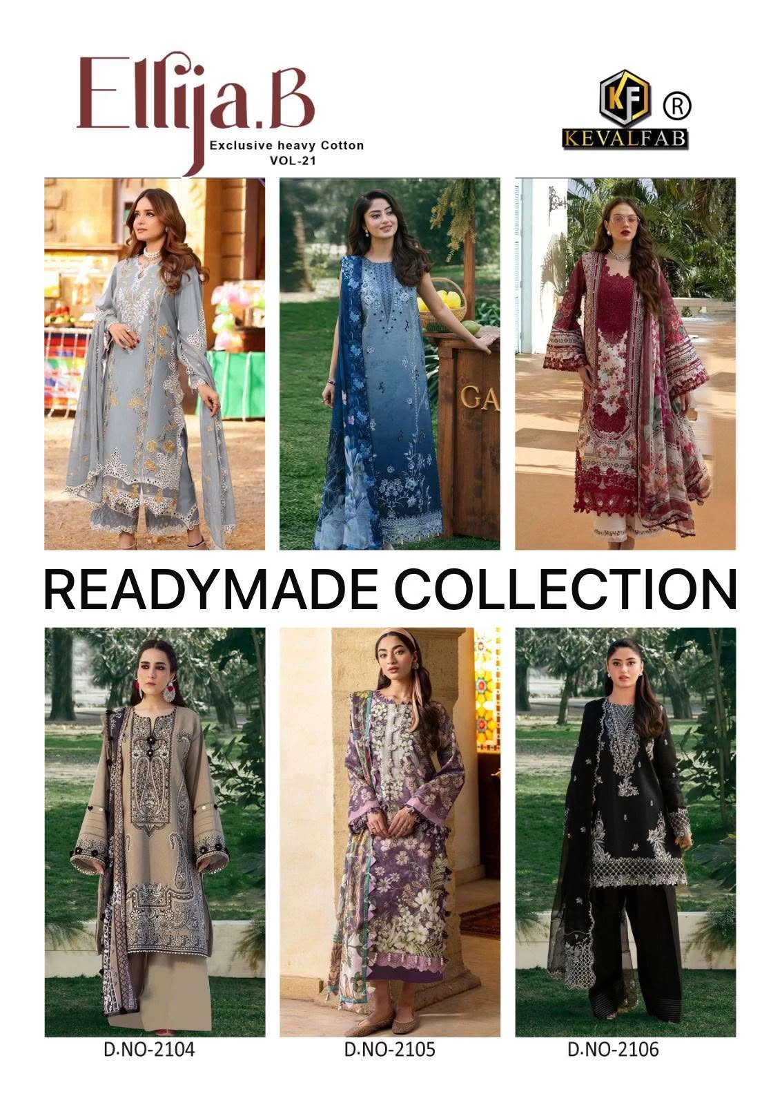 Keval Fab Ellija B Vol 21 Ready Made Collection - Readymade Dress