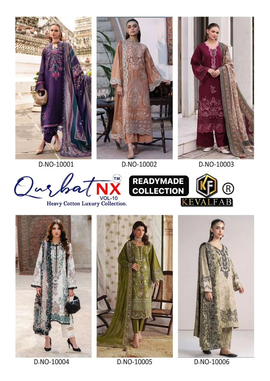 Keval Fab Qurbat Nx Vol 10 Ready Made Collection - Readymade Dress
